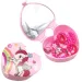 Set di bellezza unicorno in contenitore a forma di cuore