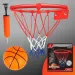 Set di canestro da basket in metallo con rete colorata, palla e pompa da 22 cm