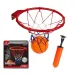 Set di canestro da basket in metallo con rete colorata, palla e pompa da 22 cm