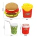 Set di cibo gourmet con hamburger