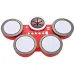 Set di dadi da gioco rossi 4 pezzi 40x24x7,5cm