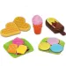 Set di dolci con waffle e cioccolatini