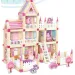 Set di gioco castello rosa con accessori
