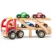 Set di gioco con camion trasportatore di auto in legno con macchinine - Woodyland