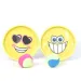 Set di gioco di abilità con palla catch gialla con motivo smiley