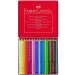 Set di matite colorate a forma di triangolo in scatola di metallo 24 pezzi - Faber-Castell
