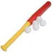 Set di mazze da baseball in plastica rossa con palline 56 cm