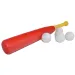 Set di mazze da baseball in plastica rossa con palline 56 cm