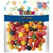 Set di perline di legno colorate in diverse dimensioni, 150 pezzi