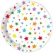 Set di piatti di carta a forma di stella da 8 pezzi, 23 cm