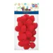 Set di pompon rossi da 15 mm, 60 pezzi