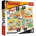 Set di puzzle 4 in 1 con le storie di Garfield - Trefl