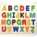 Set di puzzle in legno colorato con lettere maiuscole stampate ABC, 26 pezzi.