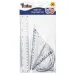 Set di righelli da 4 pezzi, 20 cm