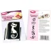 Set di stencil per tatuaggi glitter mini per ragazze con sirena, 5 pezzi