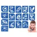 Set di stencil per tatuaggi glitter per ragazzi, 15 pezzi
