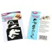 Set di stencil per tatuaggi glitter per ragazzi con dinosauro, 5 pezzi