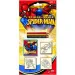 Set di timbri di Spider-Man da 3 pezzi con matite colorate