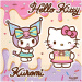 Set di tovaglioli di carta Hello Kitty e Kuromi - 2 strati, 33x33 cm, 20 pezzi