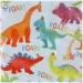 Set di tovaglioli di carta per festa "Dinosauri" - 2 veli, 33 x 33 cm, 20 pezzi