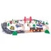Set di trenino in legno con ponte ferroviario e locomotiva a batteria - Woodyland