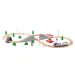 Set ferroviario in legno assemblabile con treno passeggeri e altri accessori, 45 pezzi - Woodyland