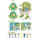 Set gelato verde 2 in 1 in valigia con ruote