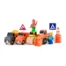 Set giocattolo con 12 veicoli da cantiere - Woodyland immagine 1