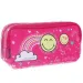 Smiley World: Astuccio ovale rosa a due scomparti 20x6x9cm