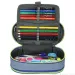 Spirit: Astuccio ovale a due piani blu denim 23x10cm