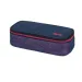 Spirit: Astuccio ovale a rete blu scuro-rosa 23x10cm