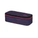 Spirit: Astuccio ovale blu scuro-rosa con motivo 23x10cm