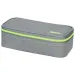Spirit: Astuccio ovale grigio con cerniera verde neon 23x10cm