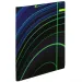 Spirit: Blue Stripes strisce blu-verdi su sfondo nero zaino scolastico, zaino set da 4 pezzi 41x20x32cm