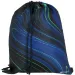 Spirit: Blue Stripes strisce blu-verdi su sfondo nero zaino scolastico, zaino set da 4 pezzi 41x20x32cm