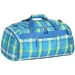 Spirit: Borsa sportiva azzurro-neon verde con motivo a righe 55x31x41cm