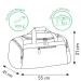 Spirit: Borsone sportivo blu indaco con cerniera verde neon 55x31x41cm