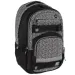 Spirit: Campus zaino scolastico arrotondato bianco e nero, zaino 46x32x19cm