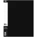 Spirit: Cartella di presentazione nera A4 con 30 tasche