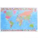Spirit: Mappa del mondo con bandiere, sottomano da scrivania 60x40cm