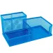 Spirit: Organizzatore da scrivania in metallo a rete di colore blu