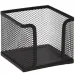 Spirit: Portablocco in metallo nero a rete 10x10cm