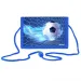 Spirit: Portafoglio blu con chiusura a strappo Football 12,5x8,5cm