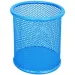 Spirit: Portamatite cilindrico in metallo a rete blu neon