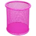 Spirit: Portamatite cilindrico in metallo a rete rosa neon