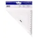 Spirit: Righello a squadra in plastica a forma di triangolo 45 gradi, 13 cm.