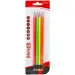 Spirit: Set di 4 matite in grafite fluorescente con gomma