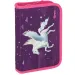 Spirit: Set di zaini scolastici Pegaso viola 5 pezzi con accessori e luce LED