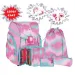 Spirit: Set di zaino ergonomico 3D a tema unicorno da 5 pezzi con illuminazione a LED 34x22x41cm