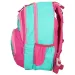 Spirit: Zaino ergonomico scolastico arrotondato con motivo di gufo rosa-turchese, 40x20x18cm
